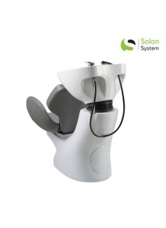 Salon System upgraded chair with hair sink White base and gray seat  - Image 2
