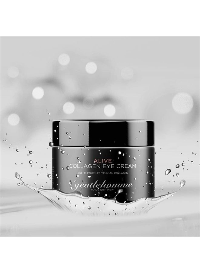 GENTLEHOMME Collagen Eye Cream - Men's Eye Cream - With Collagen, Hyaluronic Acid & Caffeine - Helps Smooth, Restore & Hydrate Under Eyes - For Wrinkles & Dark Circles -All Skin Types -Vegan - 1.7oz - Image 5