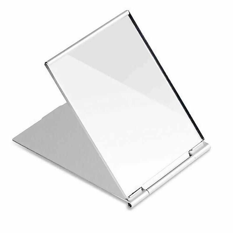 g2plus G2PLUS Portable Folding Vanity Mirror UltraSlim Aluminum Shell Travel Mirror 4x3 Inch Small Mirror for Travel Bathroom Makeup Beauty Grooming 