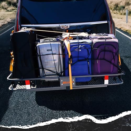 Mockins 36"x20" Heavy Duty Cargo Net for Pickup Truck Bed, SUV, & Car | 6mm Extra Thick & Elastic Bungee Net with Hooks - Stretches Up to 75"x40" | 4"x4" Mesh Square Cargo Netting for Any Load Size - Image 4