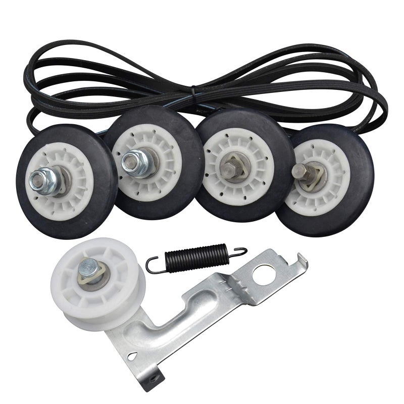 ATMA SUPPLY Dryer Repair Kit Compatible With Lg Includes 4581El2002C Dryer Drum Roller 4561El3002A Dryer Idler Pulley 4400El2001A Belt Spring Replace 4581El3001A 4581El3001C 4581El2002A 4561El3002B 4400El2001F - Image 1