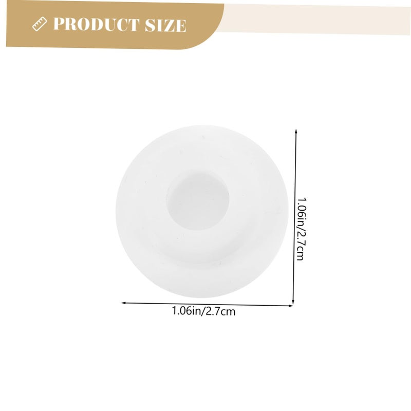 10 Pack White Silicone Sink Overflow Hole Cover Seal Ring For Kitchen Bathroom Basin - Image 3