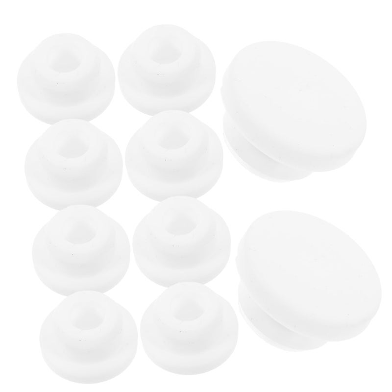 10 Pack White Silicone Sink Overflow Hole Cover Seal Ring For Kitchen Bathroom Basin - Image 2