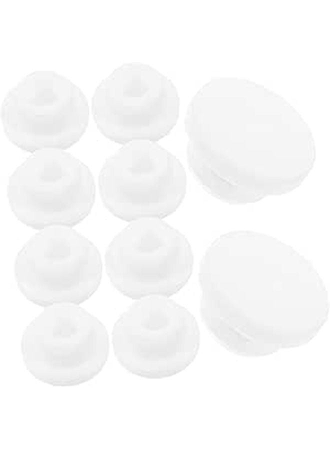10 Pack White Silicone Sink Overflow Hole Cover Seal Ring For Kitchen Bathroom Basin - Image 1