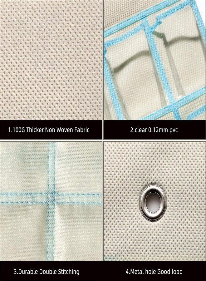 KEEPJOY Classroom Pocket Charts for Cell Phone Calculator Holders, Pocket Organizer for Cell phone Jail with 30 Clear Pockets chart Size 33.5 x 24.5 Inch Classroom Pocket Storage (Beige-30pockets) - Image 5