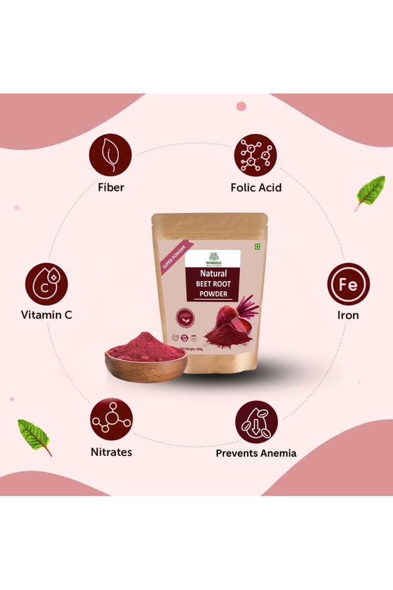 ROOTNRISEBLISS Natural Beetroot Powder 498g – 100% Pure, Antioxidant-Rich Superfood, Plant-Based Supplement for Energy, Heart Health & Blood Pressure Support, Rich in Antioxidants for Skin Glow, Detox, Liver & Performance - Image 2