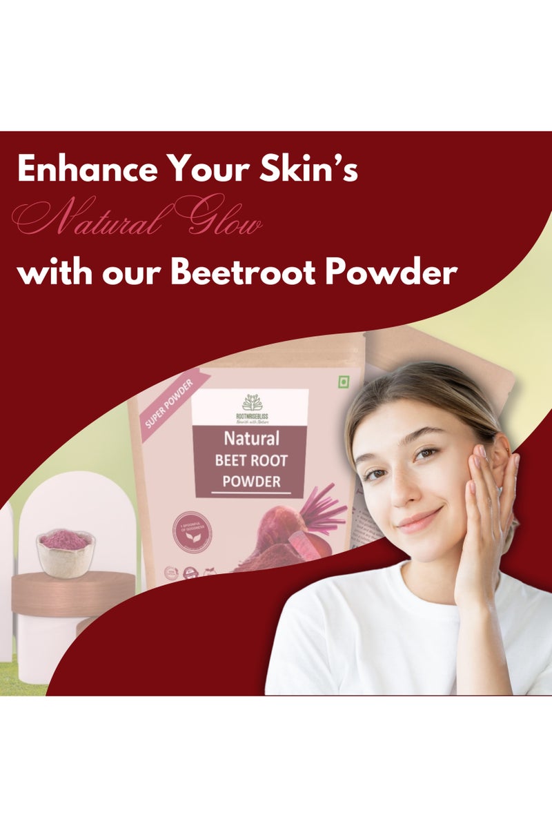 ROOTNRISEBLISS Natural Beetroot Powder 498g – 100% Pure, Antioxidant-Rich Superfood, Plant-Based Supplement for Energy, Heart Health & Blood Pressure Support, Rich in Antioxidants for Skin Glow, Detox, Liver & Performance - Image 4