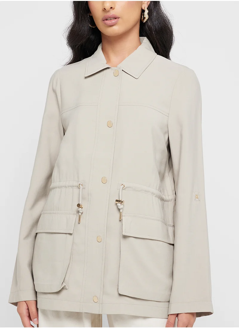 فيرو مودا Starps Pocket Knitted Coat