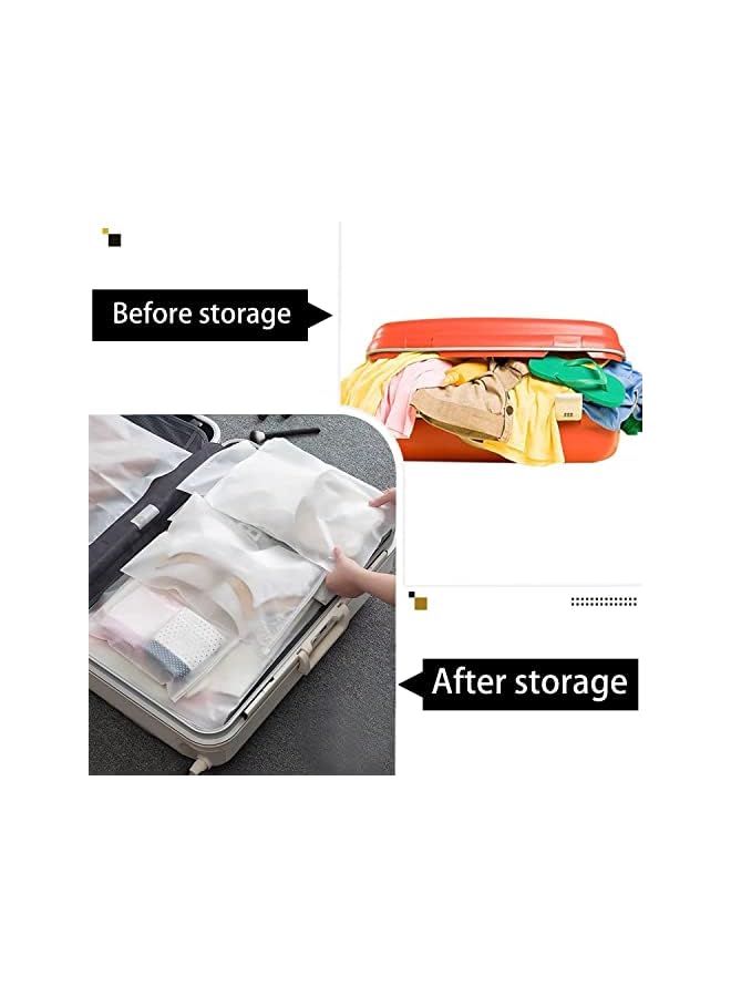Excefore Ziplock Bags Travel Clothes Storage Bags Plastic Hospital Bags Maternity Essentials Frosted Waterproof Multifunctional Storage Pouch For Clothes Shoes Cosmetics5 Size 24 Pcs - Image 4