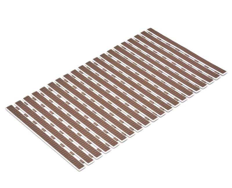 JUGTE Non Slip Bathroom Shower Mat PVC Anti Skid Bathtub Mat Non Suction Cup Mat for Healing Massaging Exfoliation Great for Walk in Showers Kitchens Laundry 70 x 40 Brown - Image 5