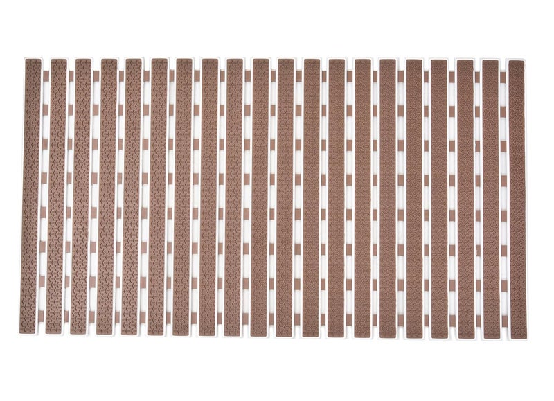 JUGTE Non Slip Bathroom Shower Mat PVC Anti Skid Bathtub Mat Non Suction Cup Mat for Healing Massaging Exfoliation Great for Walk in Showers Kitchens Laundry 70 x 40 Brown - Image 4
