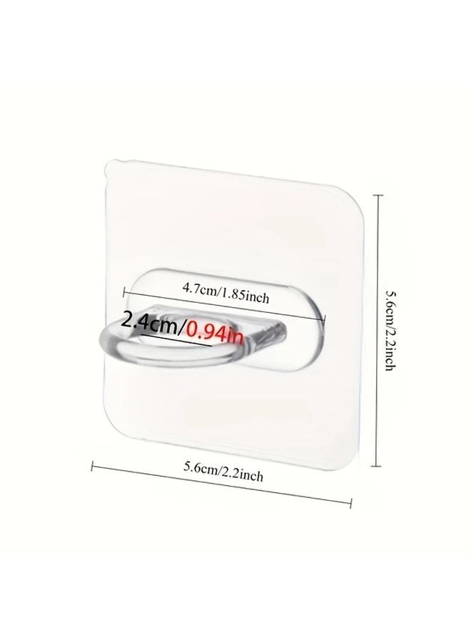 4pcs Traceless Wall Hooks Heavy Duty No Drill Plastic Suction Cups for Bathroom Kitchen - Image 4