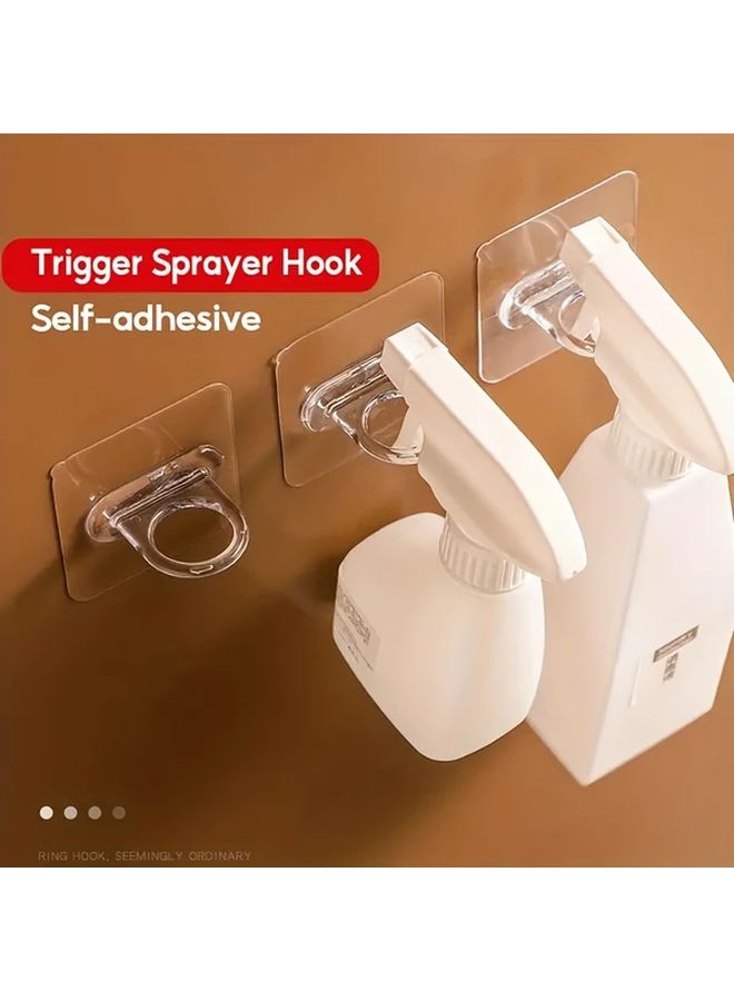 4pcs Traceless Wall Hooks Heavy Duty No Drill Plastic Suction Cups for Bathroom Kitchen - Image 2