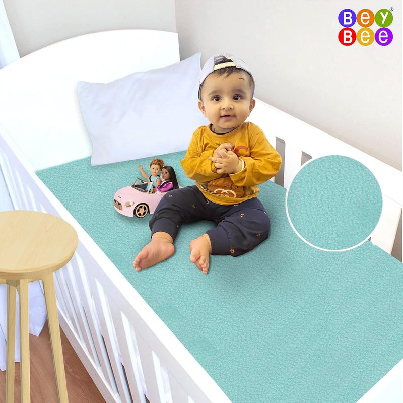 Bey Bee BeyBee Waterproof Quick Dry Sheet for Baby Bed Pad AntiPiling Fleece Extra Absorbent Washable Matress Protector Baby Bed Protector Sheet for Toddler Children Large Size 140x100cm Red - Image 2
