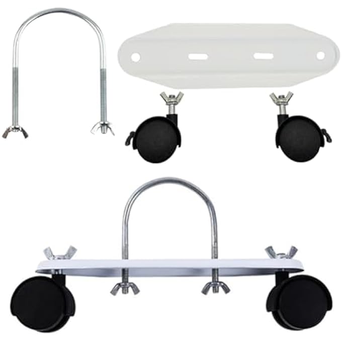 MOBILE PULLEY BRACKET FOR OILED FILLED RADIATOR, 360 ROTATABLE ELECTRIC HEATER FRAME BASE WITH WHEELS, EASY INSTALLATION REPAIR PARTS OIL HEATER ACCESSORIES, 2PCS - Image 1