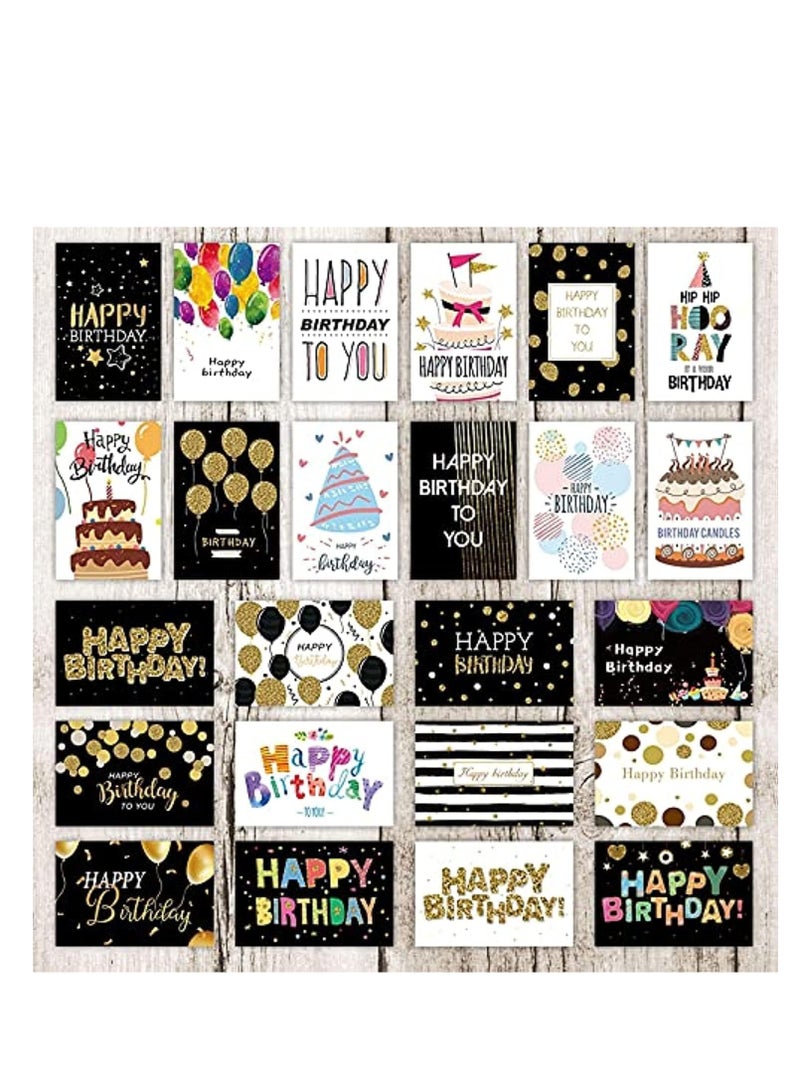 بريميفي بطاقات عيد ميلاد مختلطة، حزمة متعددة مكونة من 24 بطاقة مع 24 ظرفًا - Image 1