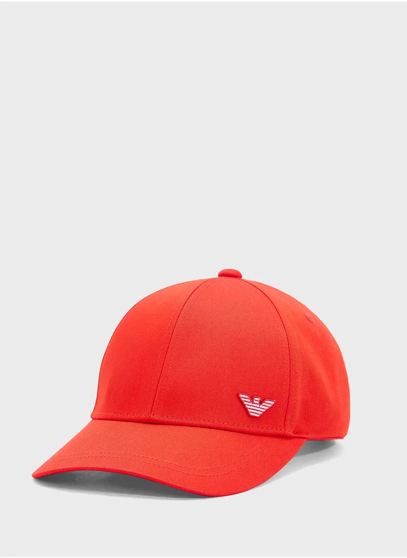 امبوريو ارماني Logo Beachwear Curved Peak Cap Cap