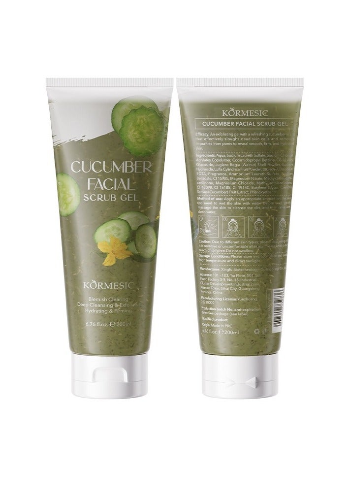 Kormesic هلام فرك الوجه الخيار 200 مل-تحديث وتنشيط البشرة - Image 1