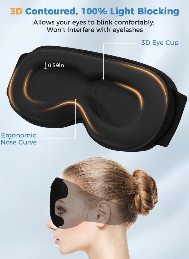 Mixiba 3D Contoured Sleep Mask with Bluetooth Headphones - Image 2