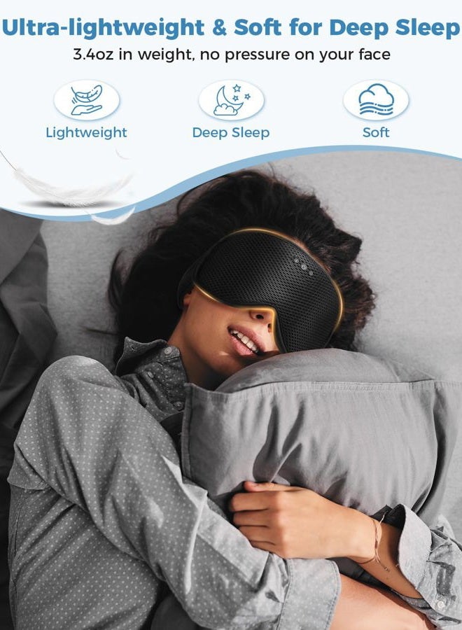 Mixiba 3D Contoured Sleep Mask with Bluetooth Headphones - Image 3