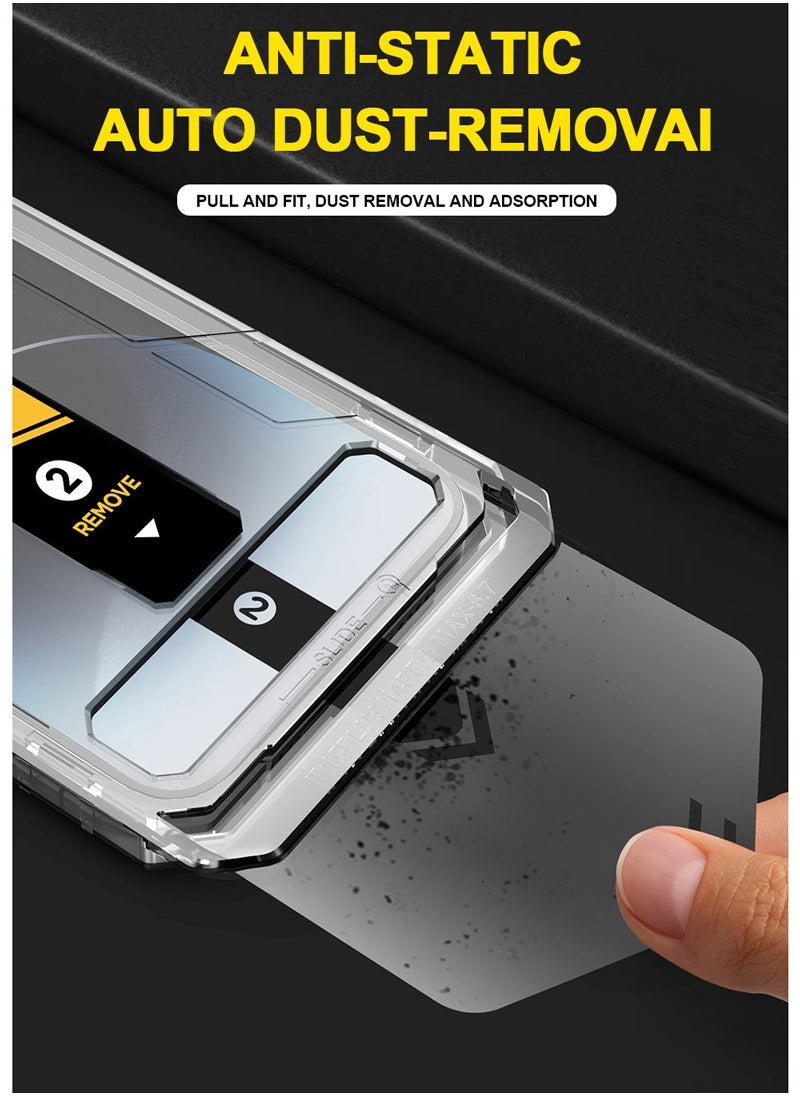 yalilai 2PCS for iPhone 15 Pro Max 6.7 inch Tempered Glass Screen Protector, HD Clear, Bubble Free, Easy Installation, Auto Dust-Elimination, Anti-Fingerprint  - Image 4