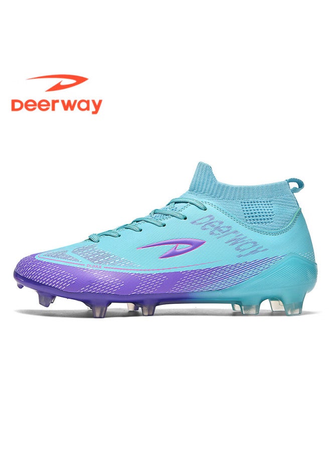 Deerway Youth Soccer Shoes Ag Studs Grass Field Non-slip Durable Training Match Shoes Moon Purple Ag Studs Size 44 - Image 1