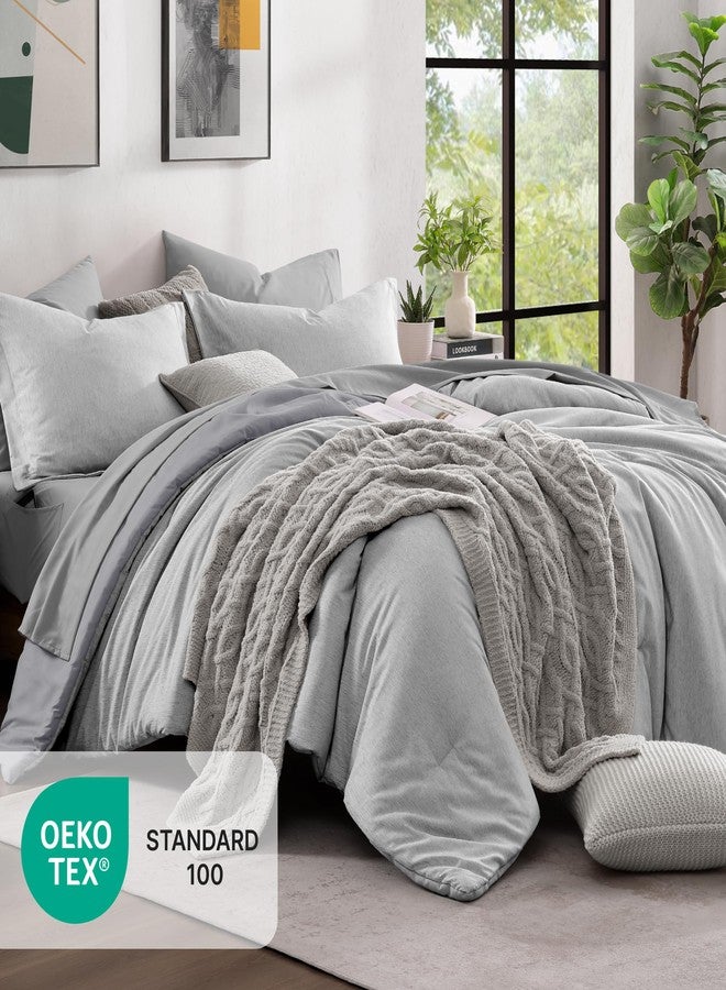 Monbix Full Size Comforter Set, Grey Bedding Comforter for Full Size Bed Set Reversible, Bedding Sets Full 7 Pieces, Cationic Dyeing Bed in a Bag with Comforter, Sheets, Pillowcases & Shams - Image 5