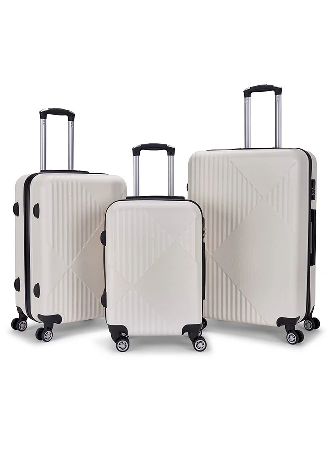 LIMRA Travel bags hard Luggage set 3 pieces size 28/24/20 inch Beige