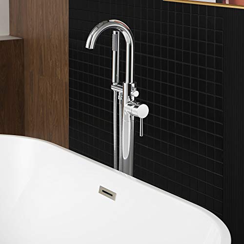 WOODBRIDGE خلاط حوض الاستحمام المستقل وودبريدج F0002 CH كروم مع دش يدوي - Image 4