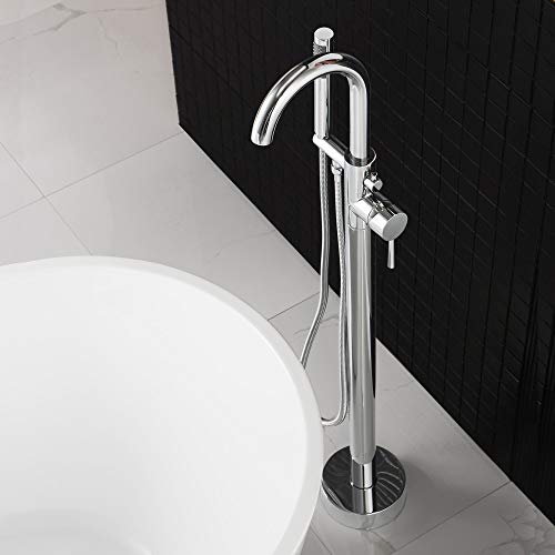 WOODBRIDGE خلاط حوض الاستحمام المستقل وودبريدج F0002 CH كروم مع دش يدوي - Image 3