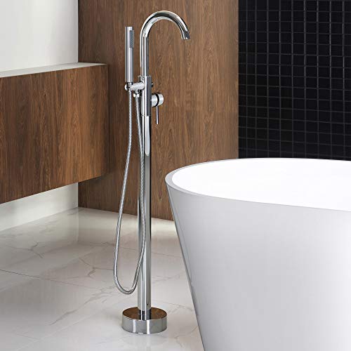 WOODBRIDGE خلاط حوض الاستحمام المستقل وودبريدج F0002 CH كروم مع دش يدوي - Image 2