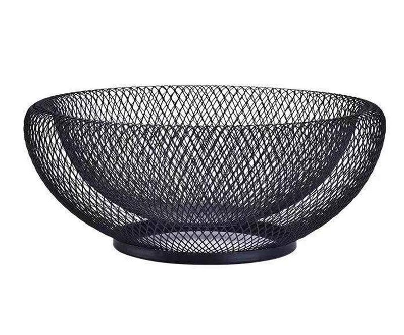 LAVNIK Metal Mesh Decorative Countertop Fruit Snacks Basket Bowl Stand for KitchenLarge Black Decorative Table Centerpiece Holder multiple holder for organizing bread snack cake cookie egg candy - Image 1