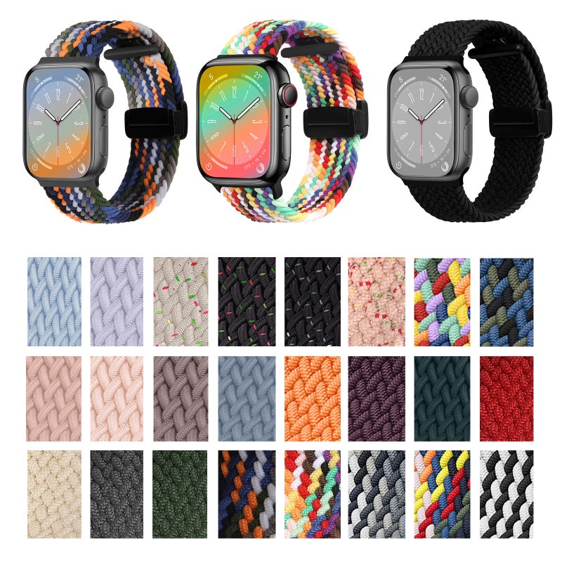 erorex For  Apple Watch Series 4 40Mm Nylon Woven Magnetic Fold Buckle Watch Band(W Seven Colors) - Image 2