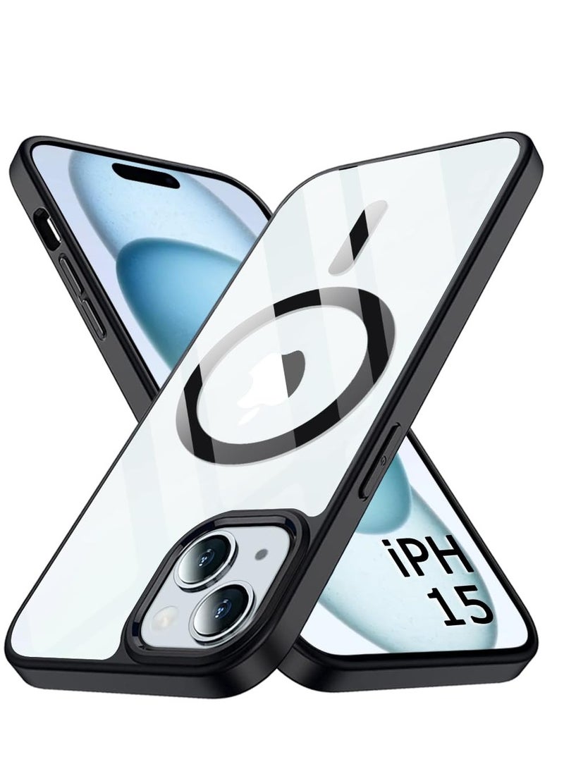 IPhone 15 MagSafe Case With Colored Sides - Clear / Black  - Image 1