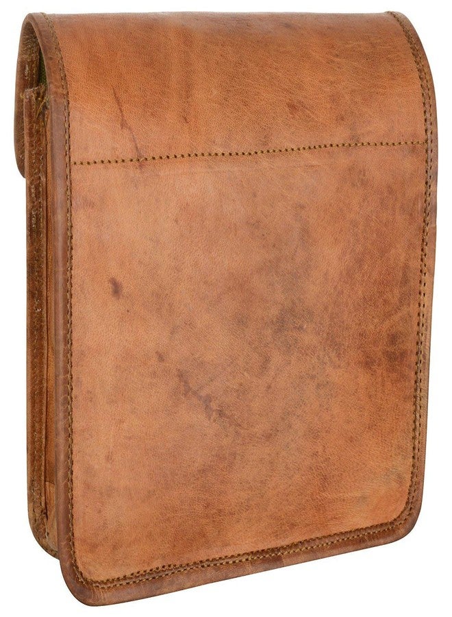 RSN Genuine Brown Leather Unisex Messenger Bag - Image 3