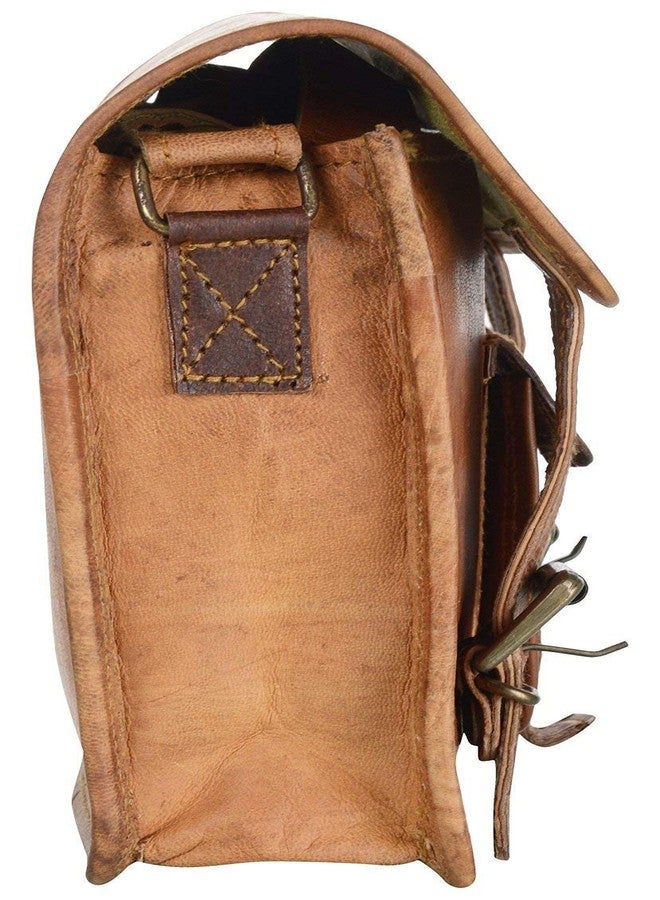 RSN Genuine Brown Leather Unisex Messenger Bag - Image 2