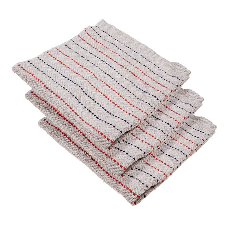 Kuber Industries Floor Cleaning Pocha White Lining Duster Cloth Cotton Reusable Sweeping Cloth For Home Kitchen Large 28x28 Inch Pack of 3 White - Image 1