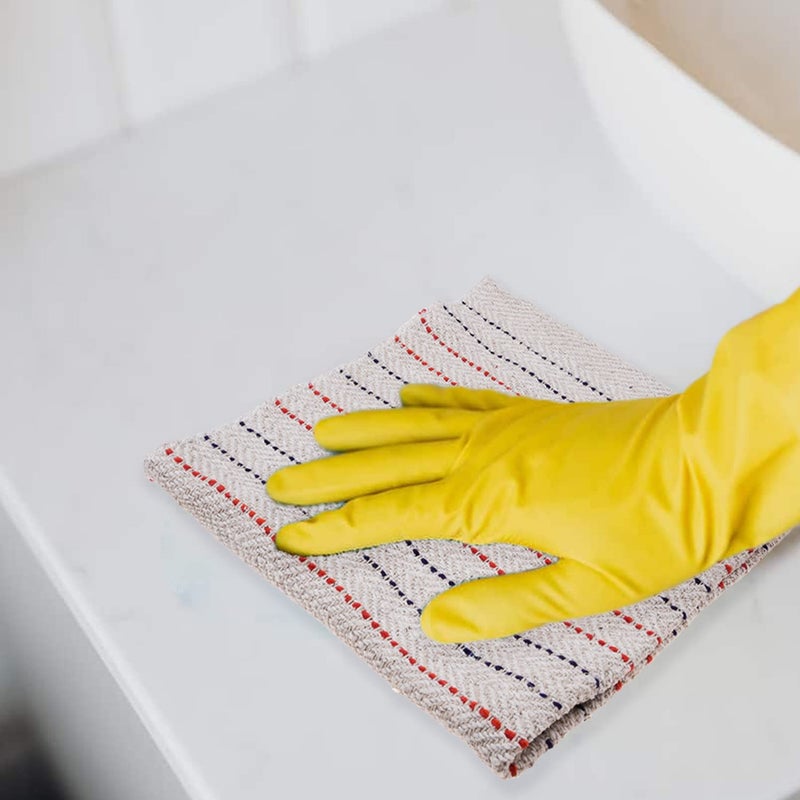 Kuber Industries Floor Cleaning Pocha White Lining Duster Cloth Cotton Reusable Sweeping Cloth For Home Kitchen Large 28x28 Inch Pack of 3 White - Image 4