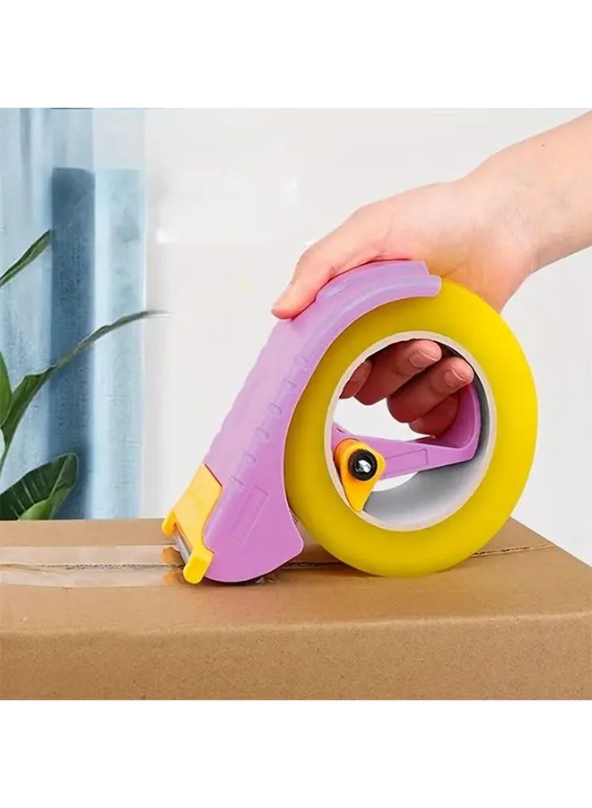 Pink Heavy Duty Manual Box Sealer Dual Tape Dispenser Handheld Packaging Tool - Image 5