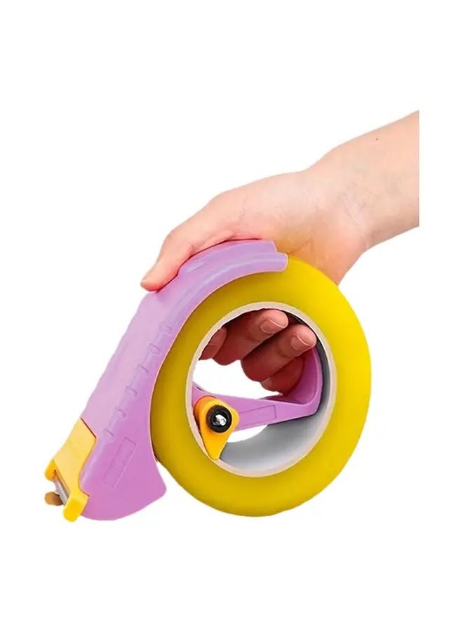 Pink Heavy Duty Manual Box Sealer Dual Tape Dispenser Handheld Packaging Tool - Image 2