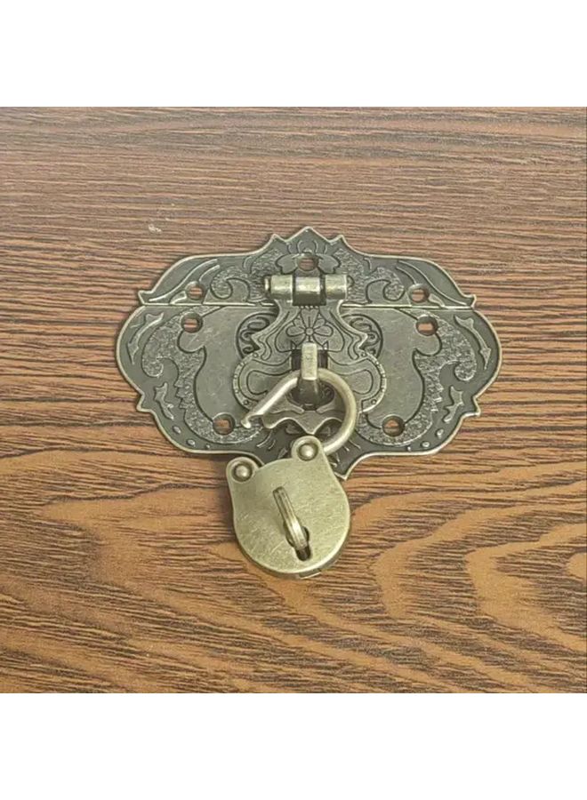 Little Bear Vintage Zinc Alloy Heart Shaped Lock With Key Antique Finish - Image 1