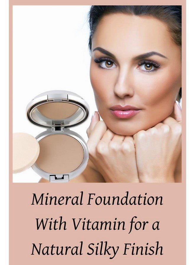 آيجلس ديرما كريم أساس معدني طبيعي للمكياج، بودرة مضغوطة نباتية ذات تغطية كاملة وصحية. صنع في الولايات المتحدة الأمريكية (بيج عاري) - Image 2