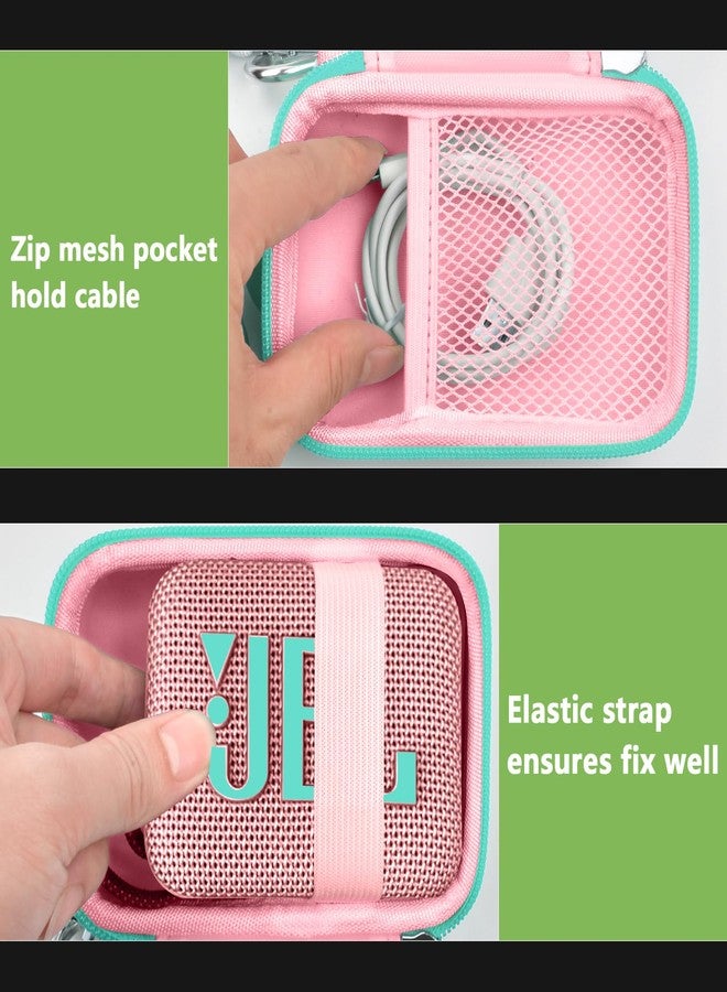 ALKOO Carrying Case Compatible with JBL Go 4 - Portable Bluetooth Speaker Box Pro Sound, Also for Go 3/Go3 Eco/Go2 Waterproof Mini Wireless Speakers - Case Only (Pink) - Image 4