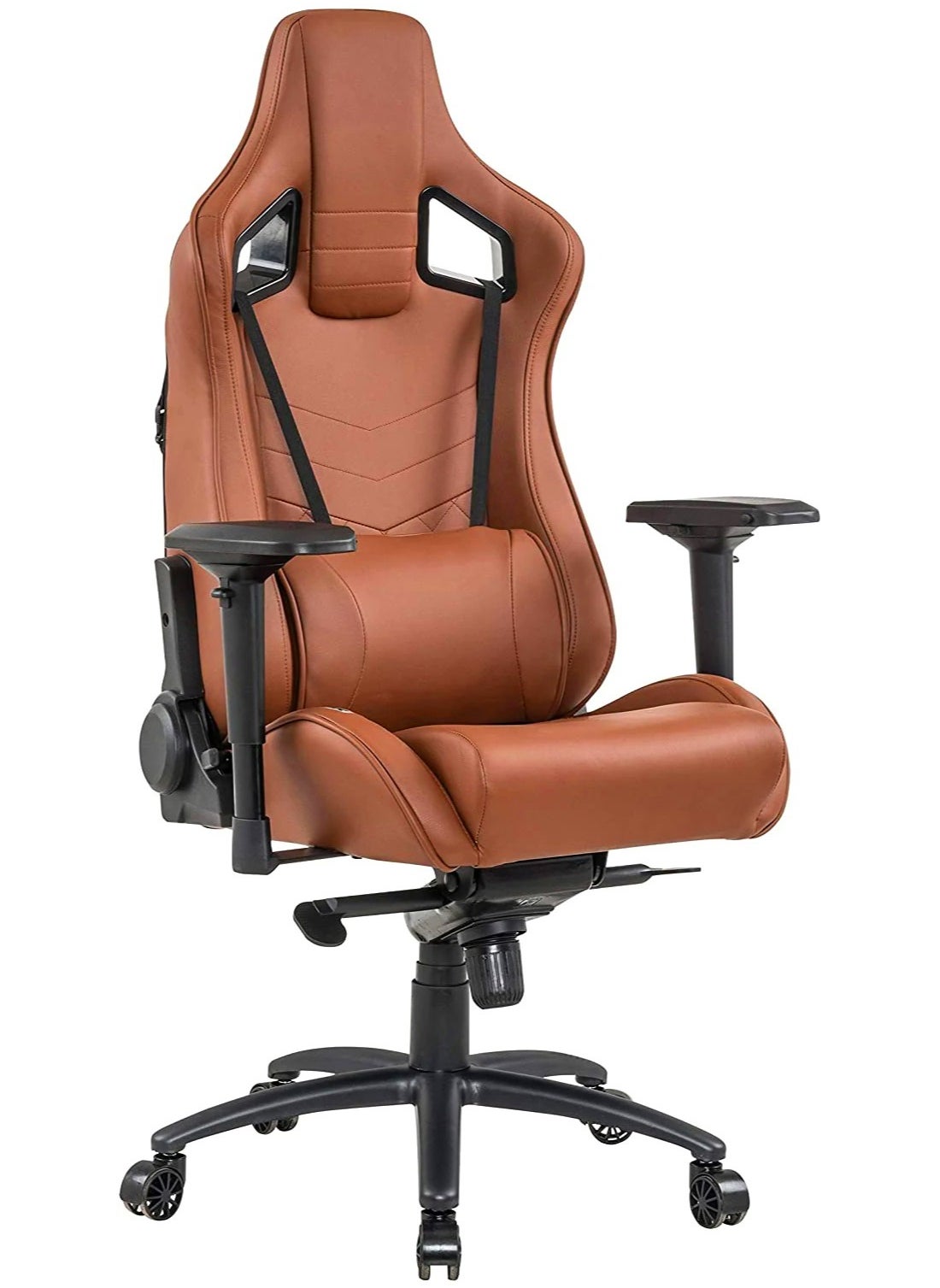 Faux Leather Adjustable In Full Reclining Multi-Purpose Ergonomic Gaming Chair - Rustic 