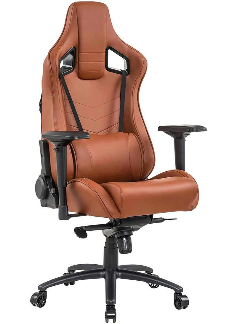 XFX Faux Leather Adjustable In Full Reclining Multi-Purpose Ergonomic Gaming Chair - Rustic - Image 1