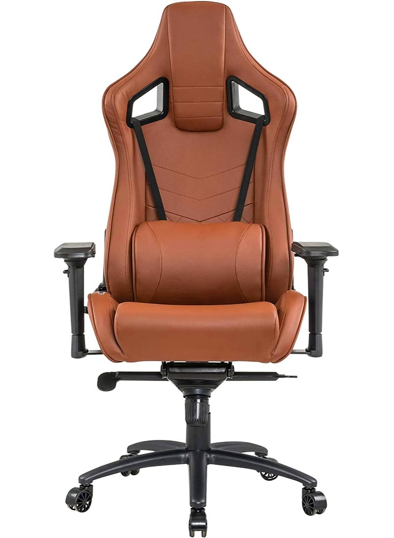 XFX Faux Leather Adjustable In Full Reclining Multi-Purpose Ergonomic Gaming Chair - Rustic - Image 2
