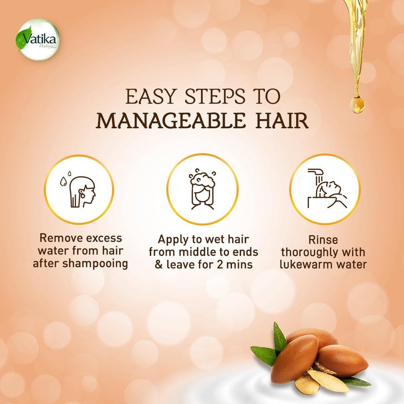 Vatika Naturals Moroccan Argan Anti-Breakage Conditioner 400ml - Moisture Soft, Grow Long - Anti-Frizz for Dry, Unmanageable Hair - Image 5