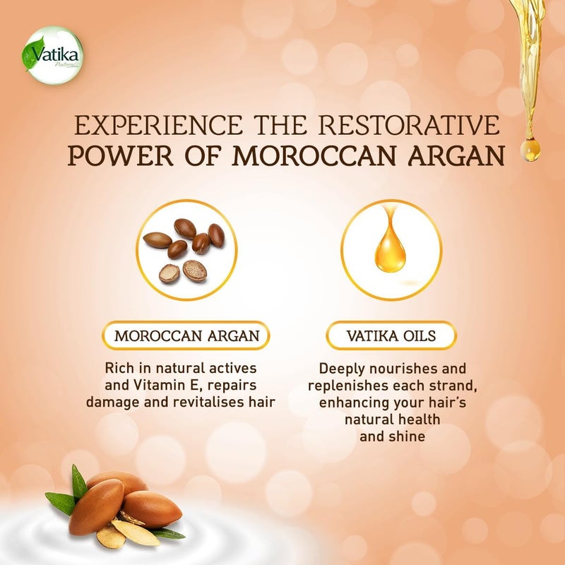 Vatika Naturals Moroccan Argan Anti-Breakage Conditioner 400ml - Moisture Soft, Grow Long - Anti-Frizz for Dry, Unmanageable Hair - Image 3