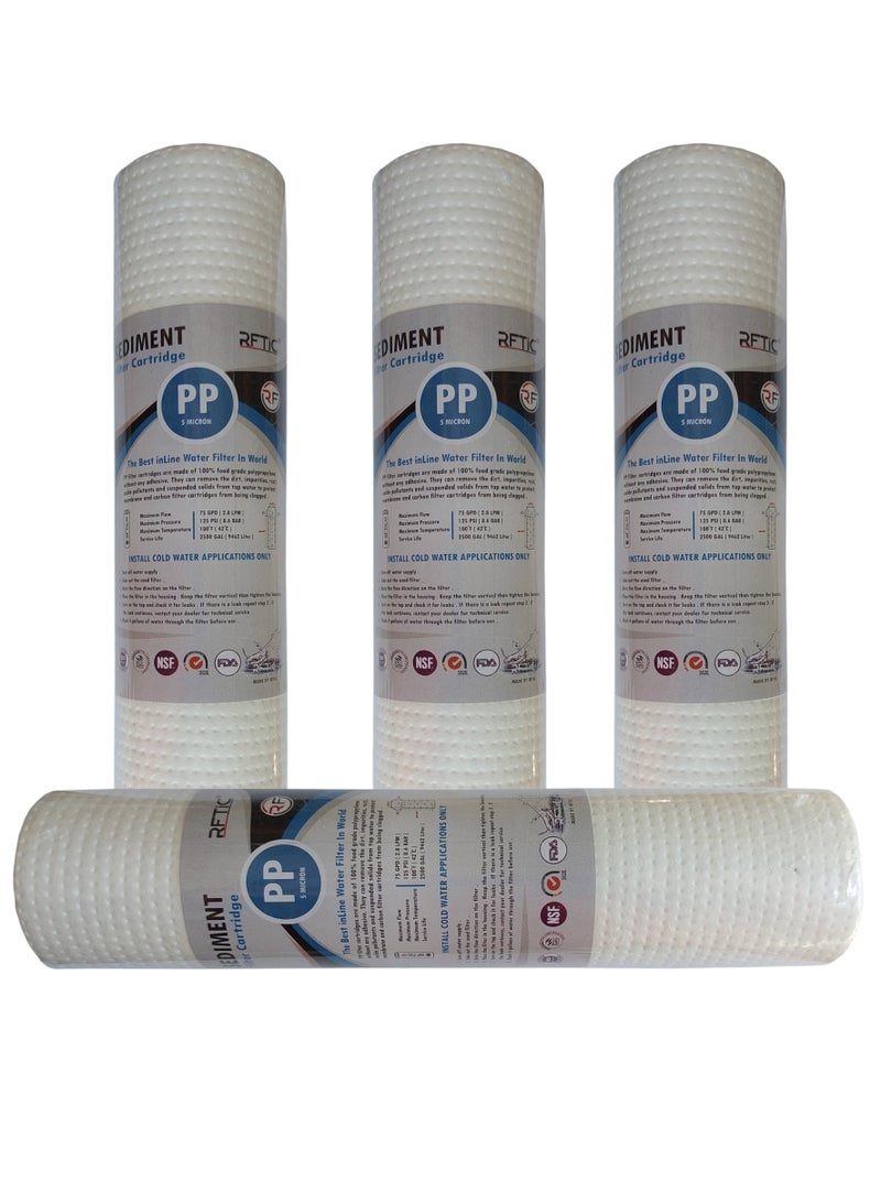 Rftic Sediment Filter Cartridge (first Stage) 4 pieces - PP5 Micron - Image 1