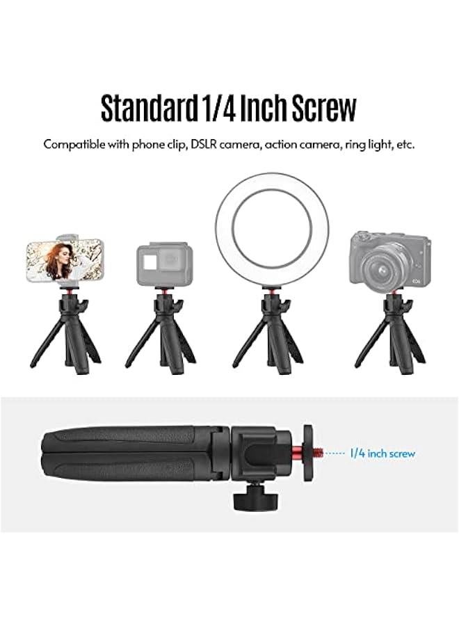 MOXO mini tripodLightweight Portable Mini Tripod Extendable Tripod Stand Handle Grip with 4 Levels of Adjustable Height for Ph Camera Selfie Video Recording Live Stream - Image 3